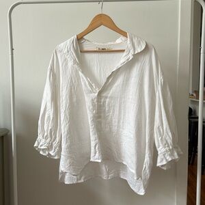ZII ROPA linen top, sz Large